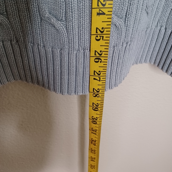 Levi Strauss Co Men's Large Grey Cable Knit Crewneck Long Sleeve Sweater Top - Picture 10 of 12